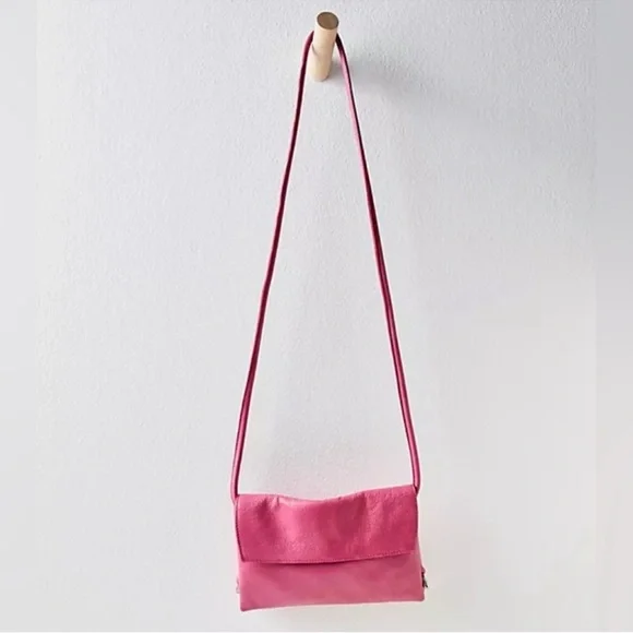 Free People Nicola Crossbody Leather Bag Pink - Picture 2 of 15